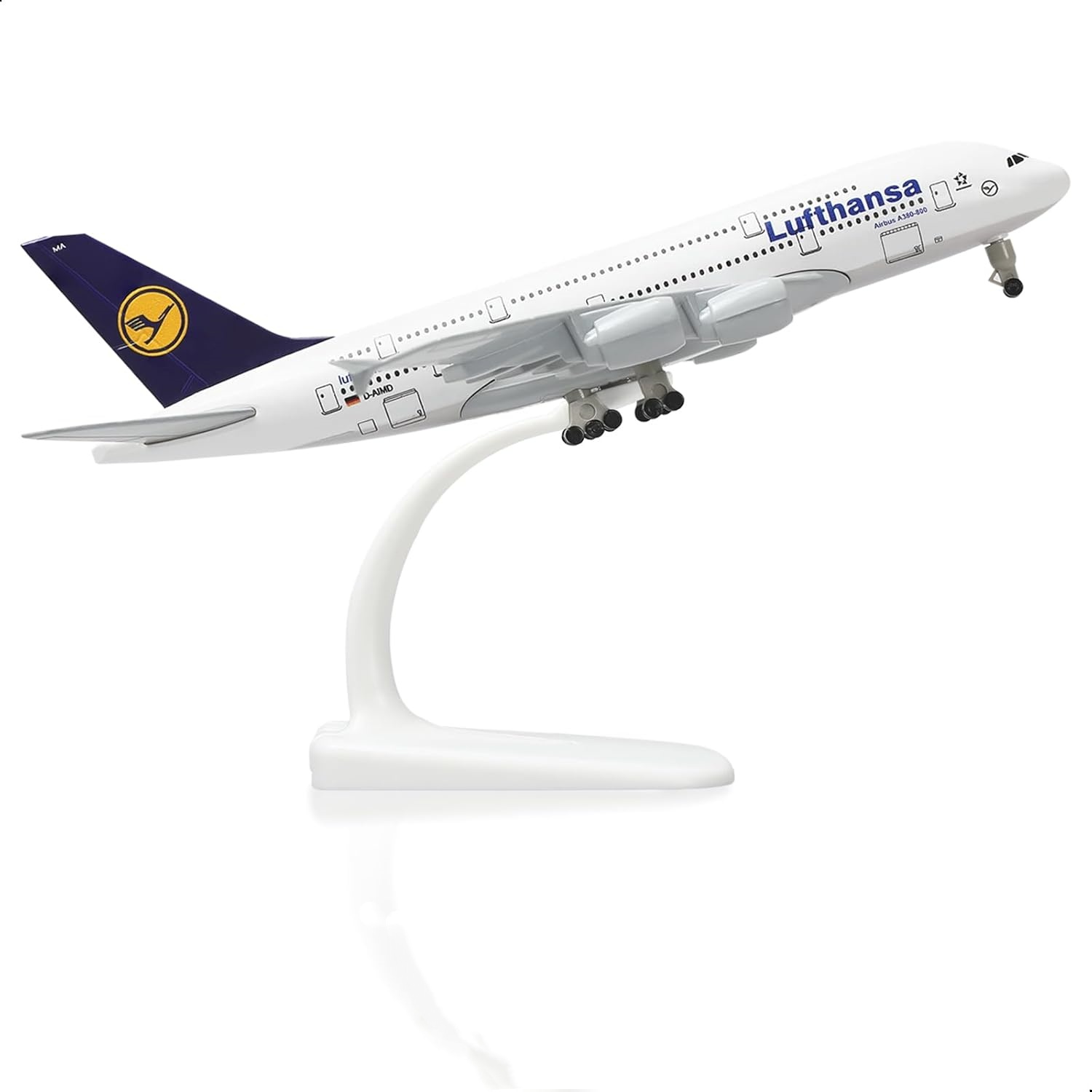 Model Airplane Plastic - لعبة الطائرات A380 الألمانية 1/300 مقياس