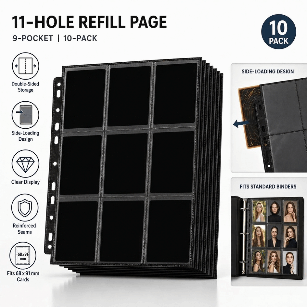 10 قطع، صفحات لاصقة لألبوم بطا - مراجعة Trading Card Binder وسعره