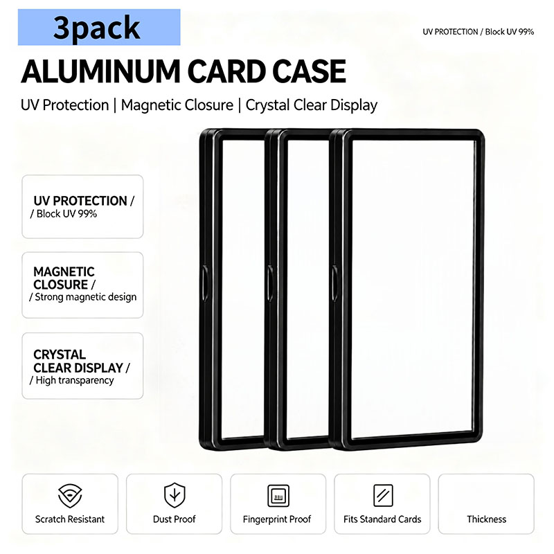 3 قطع من حافظات البطاقات المغن - مراجعة Graded Card Display وسعره