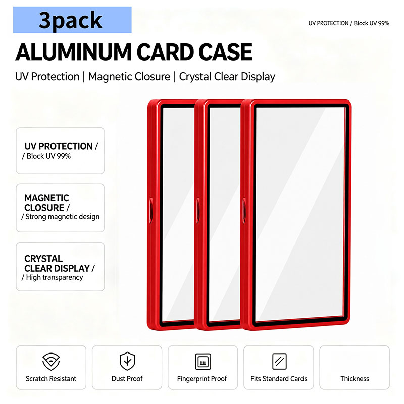 3 قطع من حافظات البطاقات المغن - مراجعة Graded Card Display وسعره